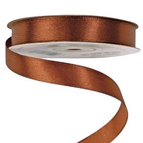 Satină panglică 12mm x 22.86m - Maro închis