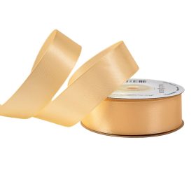 Satină panglică 25mm x 22.86m - Crem