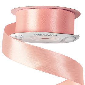 Satină panglică 25mm x 22.86m - Roz pudrat