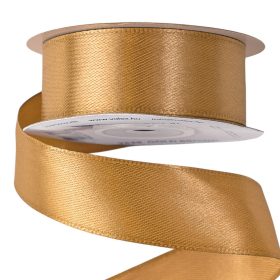 Satină panglică 25mm x 22.86m - Brun auriu