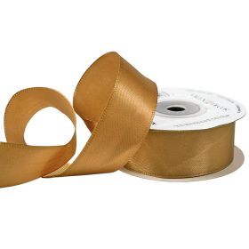 Satină panglică 25mm x 22.86m - Brun auriu