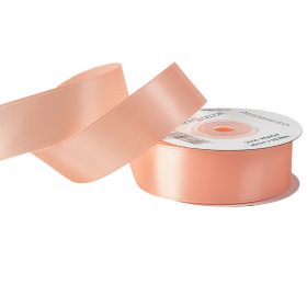 Satină panglică 25mm x 22.86m - Piersică