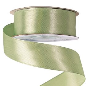 Satină panglică 25mm x 22.86m - Verde vintage