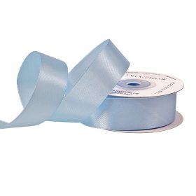 Satină panglică 25mm x 22.86m - Albastru deschis