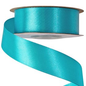 Satină panglică 25mm x 22.86m - Aqua albastru