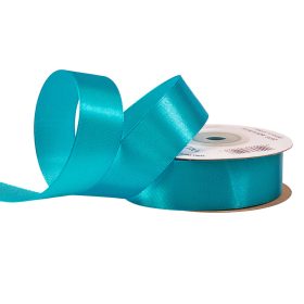 Satină panglică 25mm x 22.86m - Aqua albastru