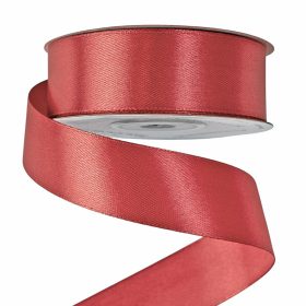 Satină panglică 25mm x 22.86m - Roz bronz