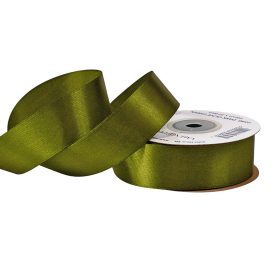 Satină panglică 25mm x 22.86m - Verde măsliniu