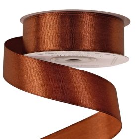 Satină panglică 25mm x 22.86m - Maro închis