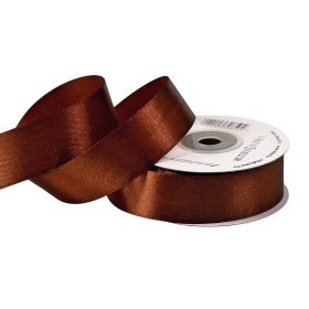 Satină panglică 25mm x 22.86m - Maro închis