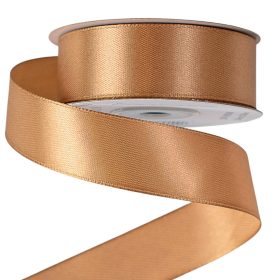 Satină panglică 25mm x 22.86m - Maro