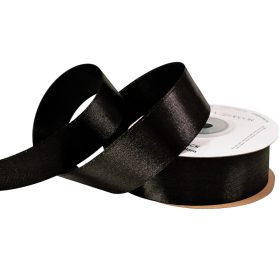 Satină panglică 25mm x 22.86m - Negru