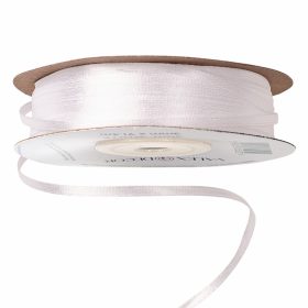 Satină panglică 3mm x 91.44m - Alb