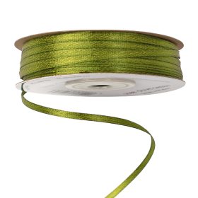 Satină panglică 3mm x 91.44m - Verde măsliniu