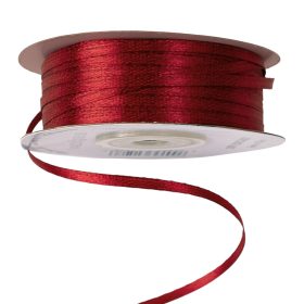Satină panglică 3mm x 91.44m - Bordo