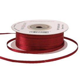 Satină panglică 3mm x 91.44m - Bordo