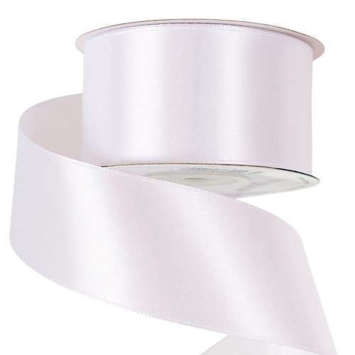 Panglică satinată 38mm x 22.86m – Alb  