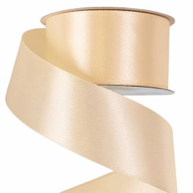 Satină panglică 38mm x 22.86m - Ecru
