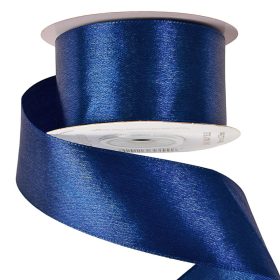 Satină panglică 38mm x 22.86m - Albastru marin