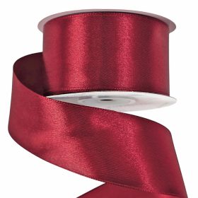 Satină panglică 38mm x 22.86m - Roșu vin