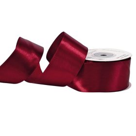 Satină panglică 38mm x 22.86m - Roșu vin