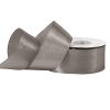 Panglică satinată 38mm x 22.86m – Argintiu cu ton albastru  
