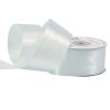 Panglică satinată 38mm x 22.86m – Gri cu ton albastru  