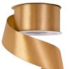 Panglică satinată 38mm x 22.86m – Maro auriu  
