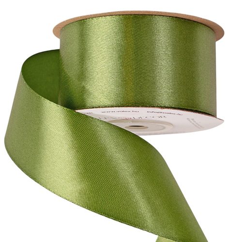 Satină panglică 38mm x 22.86m - Verde mușchi