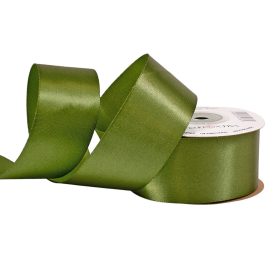 Satină panglică 38mm x 22.86m - Verde mușchi