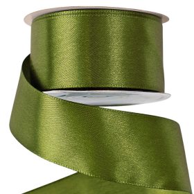 Satină panglică 38mm x 22.86m - Verde măsliniu