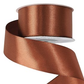 Satină panglică 38mm x 22.86m - Maro închis
