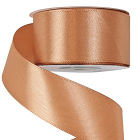 Satină panglică 38mm x 22.86m - Maro