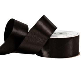 Satină panglică 38mm x 22.86m - Negru
