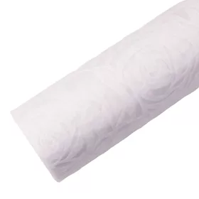 Vetex 3D cu model cap de trandafir 50cm x 4.5m - Alb