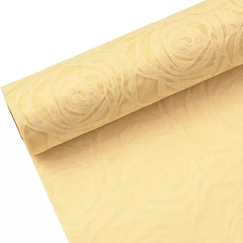 Vetex 3D cu model cap de trandafir 50cm x 4.5m - Crem