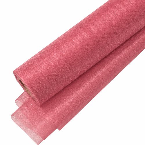 Organza cu efect de zăpadă 47cm x 10m – Roz antic  