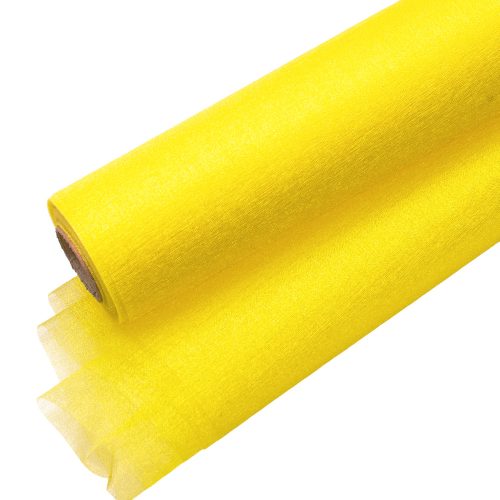 Organza cu efect de zăpadă 47cm x 10m – Galben lămâie  
