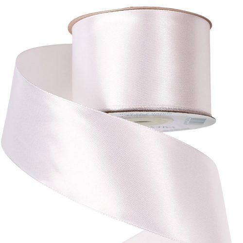 Panglică satinată 50mm x 22.86m – Alb  