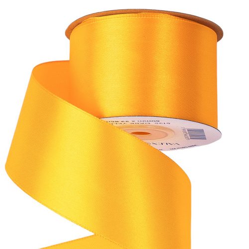 Panglică satinată 50mm x 22.86m – Galben lămâie închis  