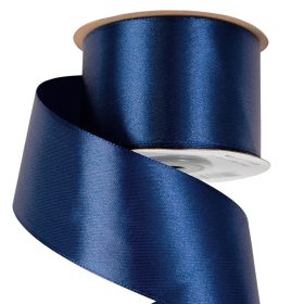 Satină panglică 50mm x 22.86m - Albastru marin