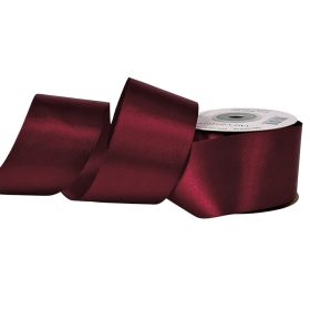 Satină panglică 50mm x 22.86m - Roșu vin