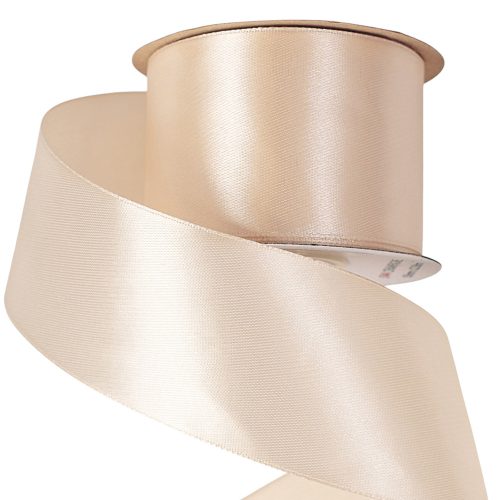 Panglică satinată 50mm x 22.86m – Șampanie  