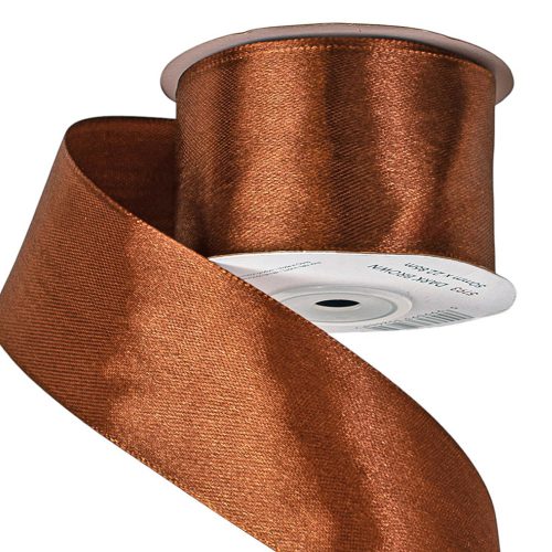 Panglică satinată 50mm x 22.86m – Maro închis  