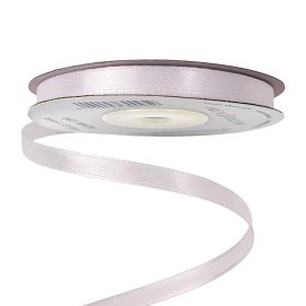 Satină panglică 6mm x 22.86m - Alb