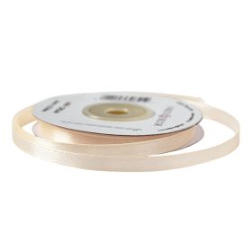 Satină panglică 6mm x 22.86m - Crem