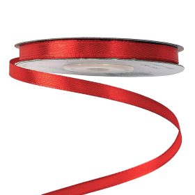 Satină panglică 6mm x 22.86m - Roșu
