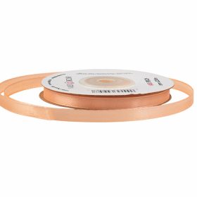 Satină panglică 6mm x 22.86m - Piersică