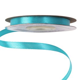 Satină panglică 6mm x 22.86m - Aqua albastru