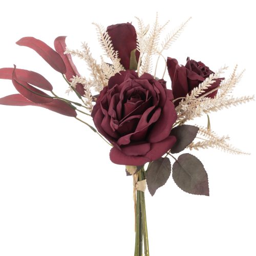 Buchet de trandafiri artificiali 41.5cm înălțime – Roșu  